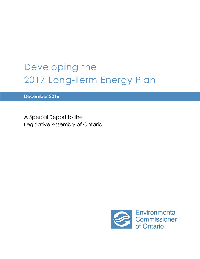 2016 Special Report: Developing the 2017 Long-Term Energy Plan