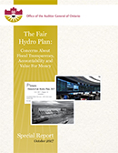 The Fair Hydro Plan: Concerns About Fiscal Transparency, Accountability and Value For Money