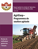 AgriCorp—Programmes de soutien agricole (Rapport spécial à la ministre de l’Agriculture, de l’Alimentation et des Affaires rurales)